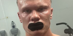 【龙八国际】真和魔人布欧一模一样！哈兰德晒自拍照，嘴唇被完全涂黑