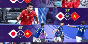 【龙八国际】亚洲杯官推晒日本4-2越南比赛图：多么精彩的一场比赛！