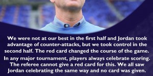 【龙八国际】伊拉克主帅：红牌改变了比赛，我们都看到了约旦这样庆祝没有吃牌