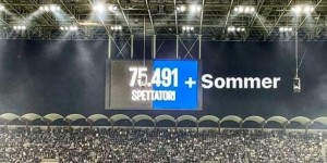 【龙八国际】?马特拉齐：昨天在梅阿查看比赛的人，有75491名观众外加索默