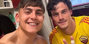 【龙八国际】迪巴拉Ins：与罗马门将合影庆祝晋级，称赞对方是“我们的英雄”