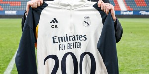 【龙八国际】里程碑！安切洛蒂迎来执教皇马第200胜，赛后展示纪念球衣