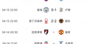 【龙八国际】英超积分榜：曼城先赛2分登顶，本轮枪手战维拉，红军对阵水晶宫