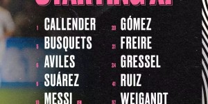 【龙八国际】迈阿密国际vs堪萨斯城首发：梅西领衔，苏牙、阿尔巴、布斯克茨出战