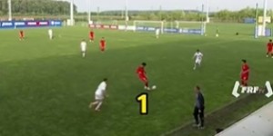 【龙八国际】传切细腻！中国U16男足对丹麦精彩配合：连续七脚传递形成射门