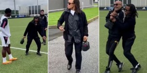 【龙八国际】荷兰名宿戴维斯到访尤文训练基地，老队友蒙特罗和佩索托接待