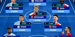 【龙八国际】6人破亿?英超最贵11人阵：魔人领衔曼城5将，枪手4人萨卡在列