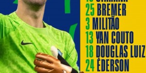 【龙八国际】友谊赛-巴西vs墨西哥首发：马丁内利、米利唐先发，皇马三少替补