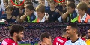 【龙八国际】2013年C罗出席格鲁吉亚青训学院落成典礼，2024年K77与偶像同场竞技