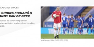 【龙八国际】4500万买，50万卖！西媒：赫罗纳50万欧敲定27岁曼联中场范德贝克