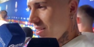 【龙八国际】恩佐：幸好梅西碰了一下球，将球送入球门