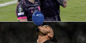 【龙八国际】队长想看?恩昆库进球后，恩佐让他表演一下吹气球庆祝?