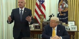 【龙八国际】特朗普在白宫接见因凡蒂诺，并成立2026世界杯特别工作组