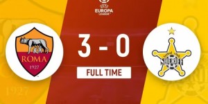 【龙八国际】欧联-罗马3-0谢里夫小组第二进16强附加赛 卢卡库传射贝洛蒂破门