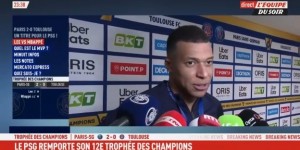 【龙八国际】姆巴佩法超杯赛后少见的主动到混采区接受采访，并谈及了合同问题