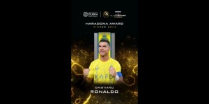【龙八国际】官方：C罗荣获环球足球奖最佳射手奖项