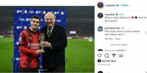 【龙八国际】普利西奇社媒：多么棒的夜晚！感谢球迷的支持❤️?