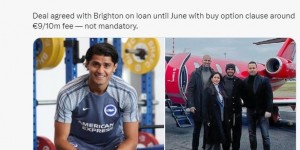 【龙八国际】罗马诺：布莱顿中场达胡德即将租借加盟斯图加特至本赛季结束