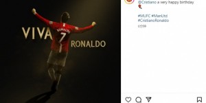 【龙八国际】曼联官方社媒晒图：祝C罗度过一个非常愉快的生日