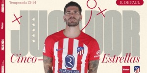 【龙八国际】8场全勤贡献3次助攻，德保罗当选马竞1月最佳球员