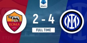 【龙八国际】意甲-国米4-2逆转罗马取5连胜 国米7分领跑卢卡库乌龙助攻+失单刀