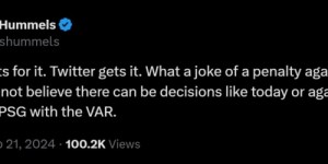 【龙八国际】?胡梅尔斯：这点球真是笑话，对切尔西、巴黎时都有这样的判罚