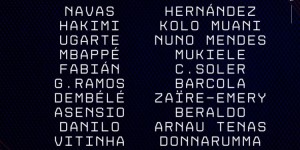 【龙八国际】巴黎战雷恩大名单：姆巴佩领衔，努诺-门德斯时隔近十个月复出