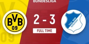 【龙八国际】德甲-多特2-3霍芬海姆各赛事3场不胜 多特3分钟丢2球遭逆转