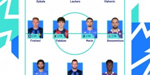 【龙八国际】意甲本轮最佳阵：迪巴拉、劳塔罗DV9三叉戟，德弗里、奥乔亚在列