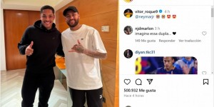 【龙八国际】又哭又笑好兴奋！罗克更新社媒晒与内马尔的合照