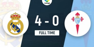 【龙八国际】22轮不败！皇马4-0塞尔塔7分领跑 维尼修斯破门+染黄居勒尔处子球