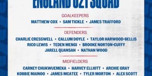 【龙八国际】英格兰U21大名单：埃利奥特、梅努、刘易斯、宽萨、马杜埃凯在列