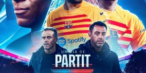 【龙八国际】巴萨晒海报预热对巴黎：莱万pk姆巴佩，京多安、哈维、恩里克出镜