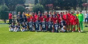 【龙八国际】李润怡头球破门，中国U-15女足选拔队1:2不敌巴拉圭队