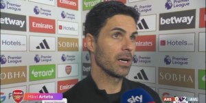 【龙八国际】阿尔特塔：半场本该进3-5球 像我们这样连胜换个联赛已领先6-8分