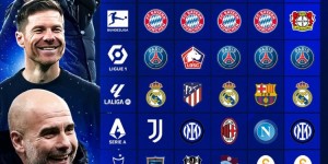 【龙八国际】各联赛近5年冠军归属：英超曼城4冠、德甲拜仁4冠、西甲皇马3冠