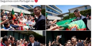 【龙八国际】C罗晒照感谢球迷热情欢迎：继续对葡萄牙的爱