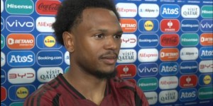 【龙八国际】奥蓬达谈进球第二次被吹：手和球可能有接触，对方后卫推了我一下