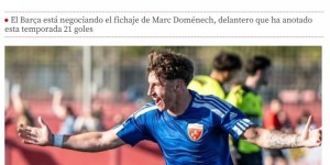 【龙八国际】世体：巴萨对马洛卡18岁前锋多梅内克感兴趣，初始报价30万欧
