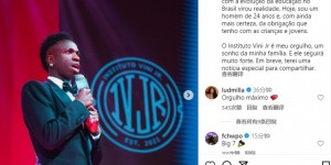 【龙八国际】慈善晚会筹得82万欧！维尼修斯社媒：已帮助300多个孩子