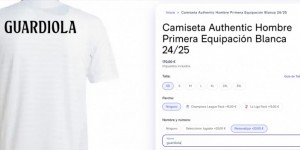 【龙八国际】世体：皇马官方卖球衣不许印梅西、哈维等名字，但可以印瓜迪奥拉