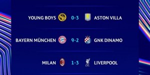 【龙八国际】新欧冠首轮综述：皇马尤文开门红，拜仁大胜，米兰不敌利物浦