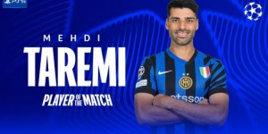 【龙八国际】1射2传！欧冠官方：塔雷米当选国米vs红星全场最佳球员