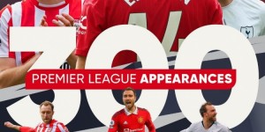 【龙八国际】埃里克森达成英超300场里程碑，共打进54球、助攻80次👏