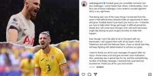 【龙八国际】德拉古辛社媒发文谈重伤：足球不止胜利，更教会我如何面对挫折