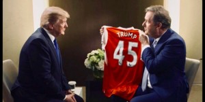 【龙八国际】重磅引援🤣摩根晒曾给特朗普送球衣照：我亲自给枪手签了新前锋