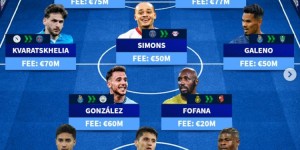 【龙八国际】德转列冬窗转会费最贵阵：马尔穆什领衔曼城4将，杜兰、K77在列