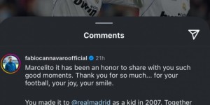 【龙八国际】卡纳瓦罗社媒致敬马塞洛：你从一个孩子成长为历史最佳左后卫之一