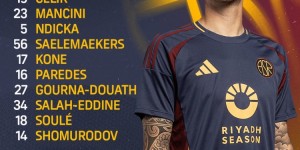 【龙八国际】罗马客战帕尔马首发：苏莱领衔，新援杜亚斯、萨拉赫-埃丁出战