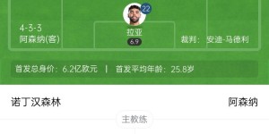【龙八国际】两轮不胜！阿森纳0-0森林距榜首13分 卡拉菲奥里中柱拉亚神扑
